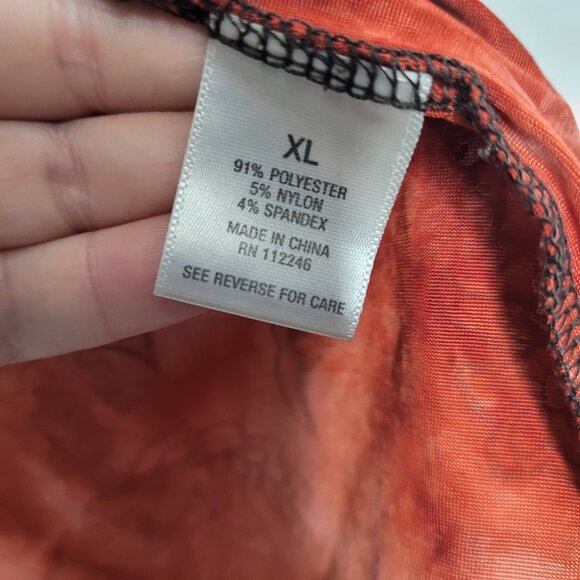 Vintage 90s y2k brown orange renaissance grunge fairy top size xl - Picture 4 of 6